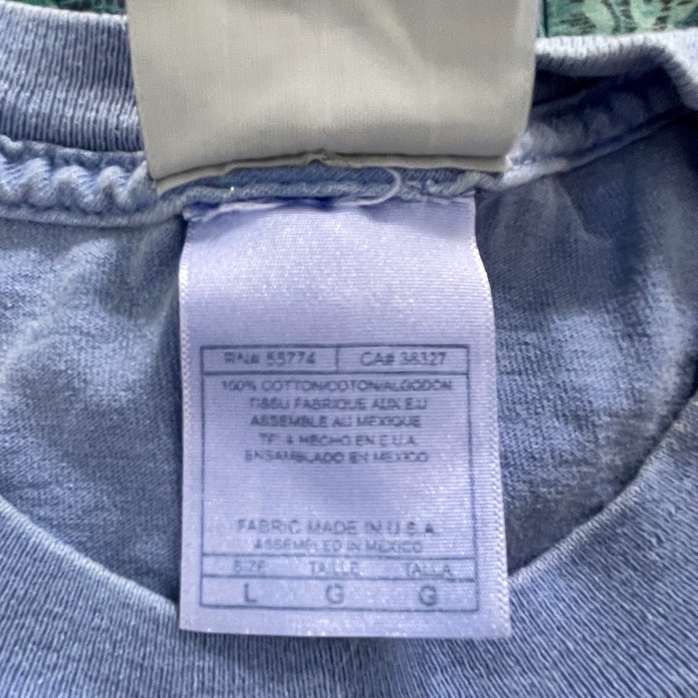 🌻J. America Long Sleeve T-shirt British Virgin Islands Periwinkle Size L - Picture 6 of 7
